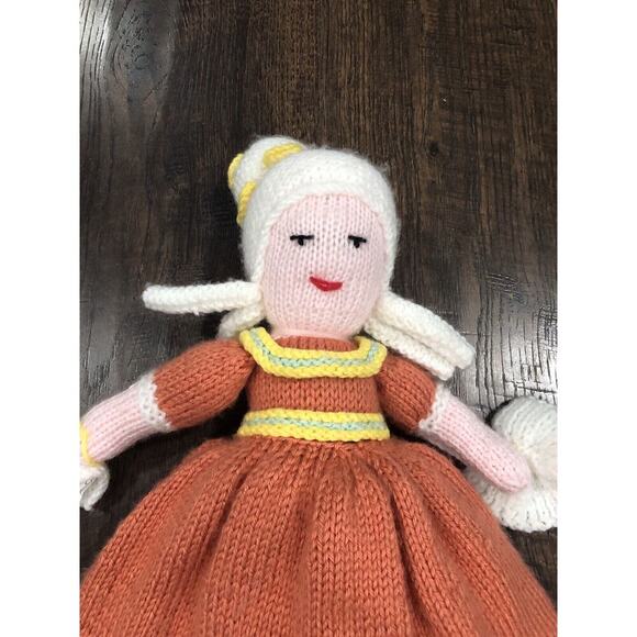 Topsy Turvey Knit Plush Handmade Doll - 2 Dolls in One - Reversible Happy Sad - Picture 3 of 16